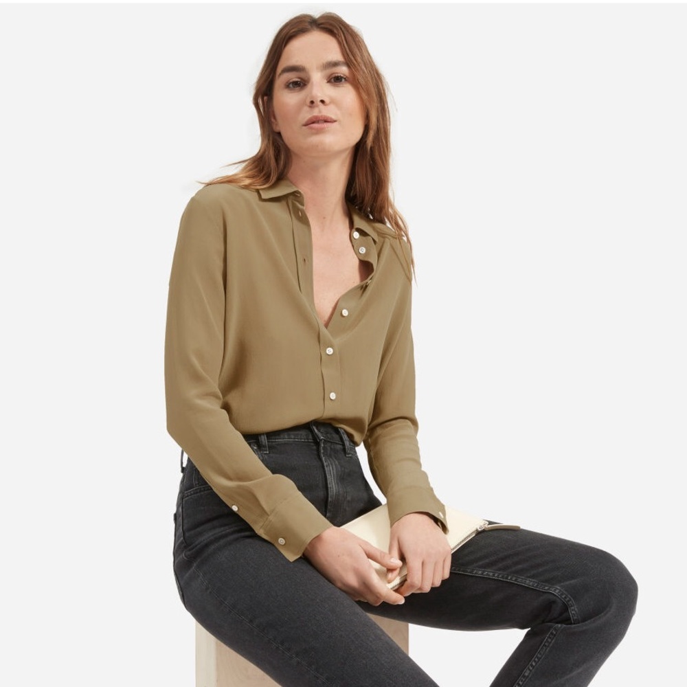 Everlane Clean Silk Relaxed Shirt